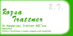 rozsa trattner business card